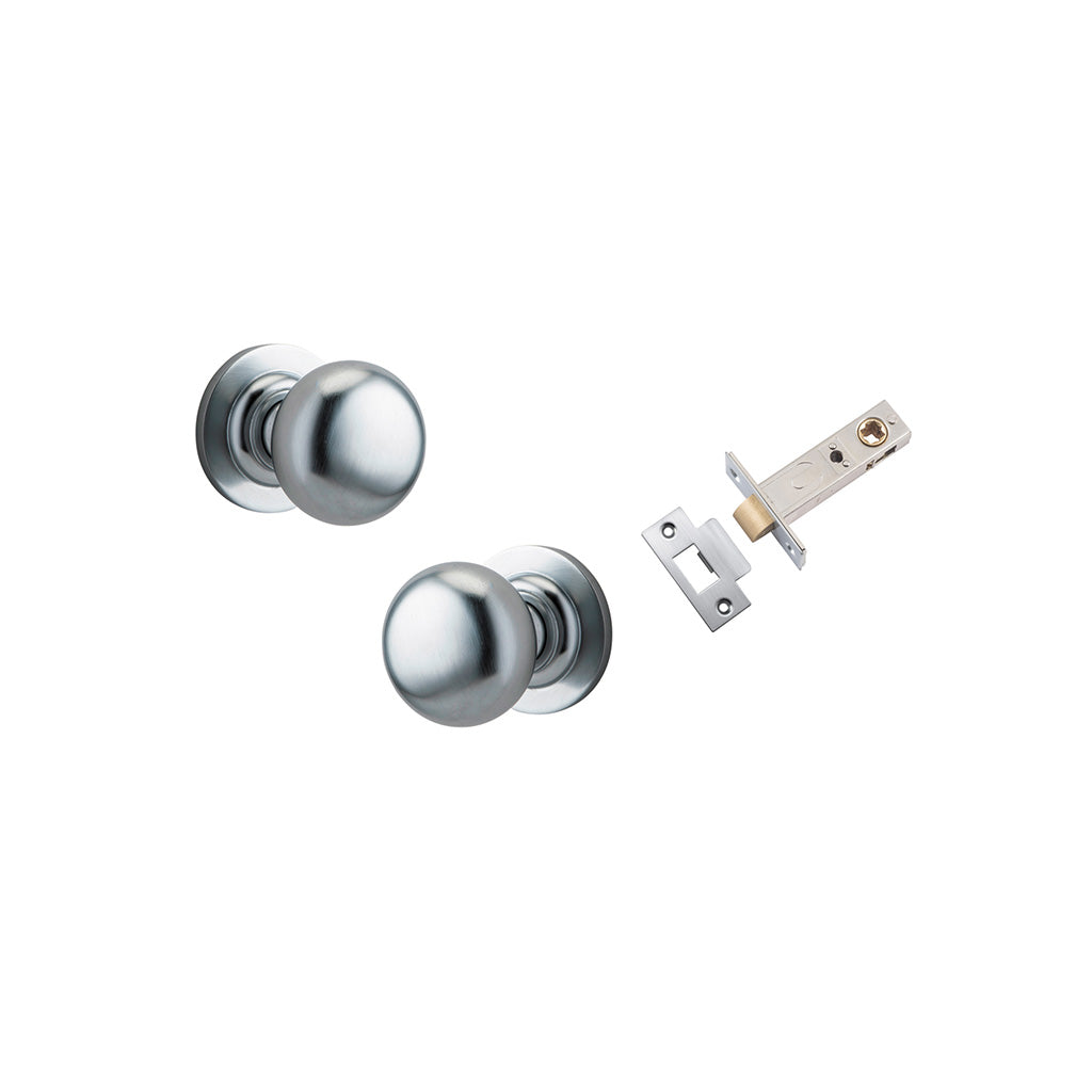 Cambridge Knob - Round Rose Brushed Chrome / Passage / Passage Kit