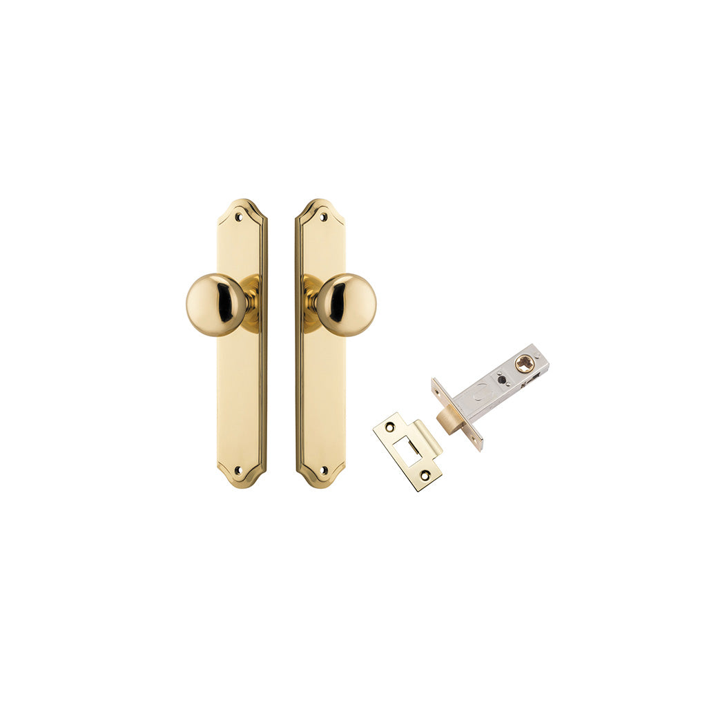 Cambridge Knob - Shouldered Backplate Polished Brass / Passage / Passage Kit