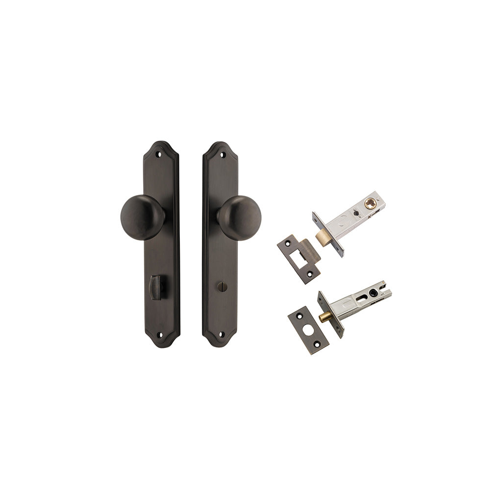 Cambridge Knob - Shouldered Backplate Signature Brass / Privacy / Separate Privacy Kit