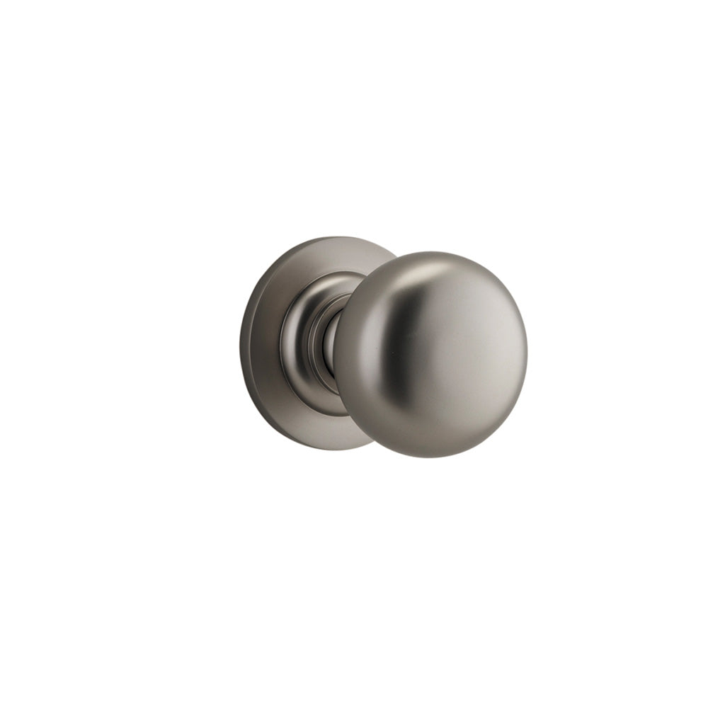Cambridge Knob - Round Rose Satin Nickel / Passage / Lever Set Only