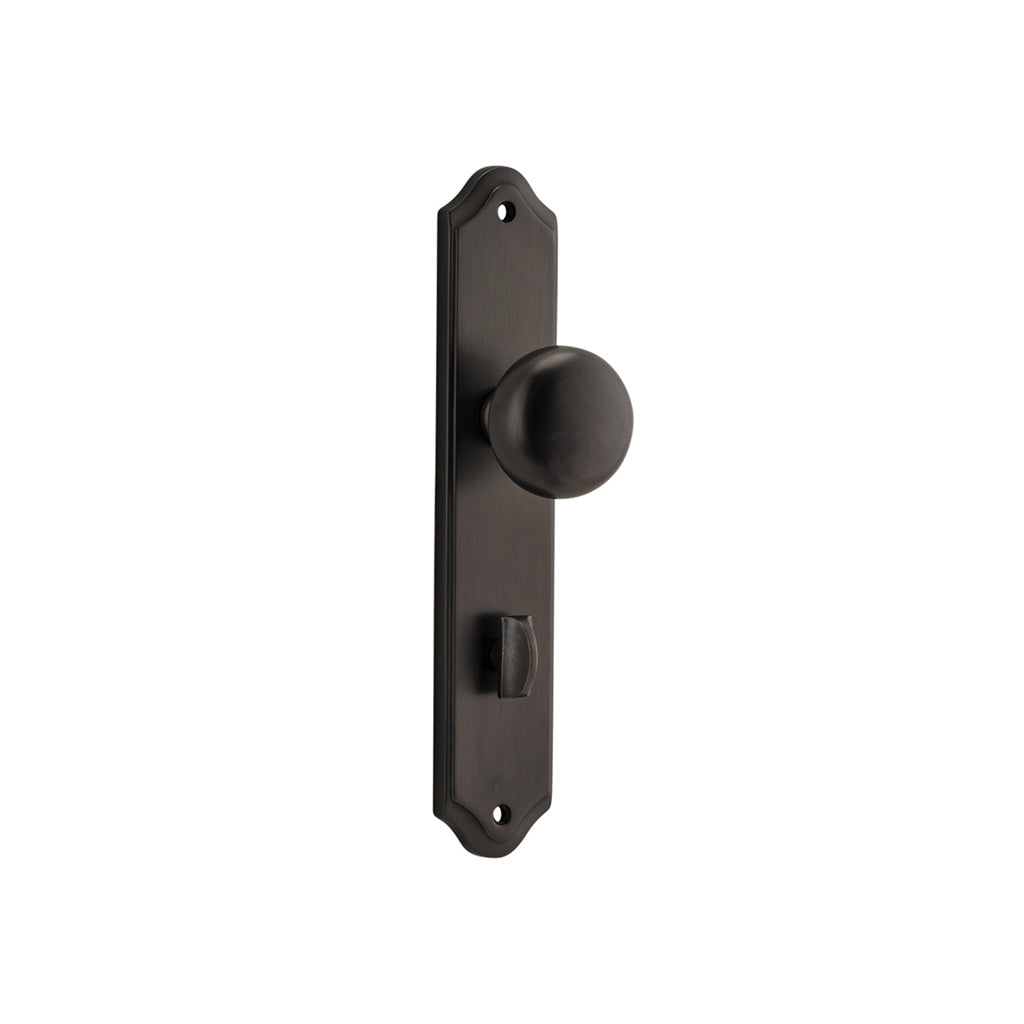 Cambridge Knob - Shouldered Backplate Signature Brass / Privacy / Lever Set Only