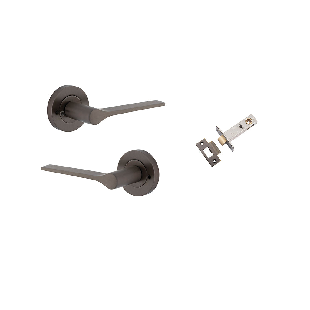Como Lever - Round Rose Signature Brass / Privacy / Inbuilt Privacy Kit