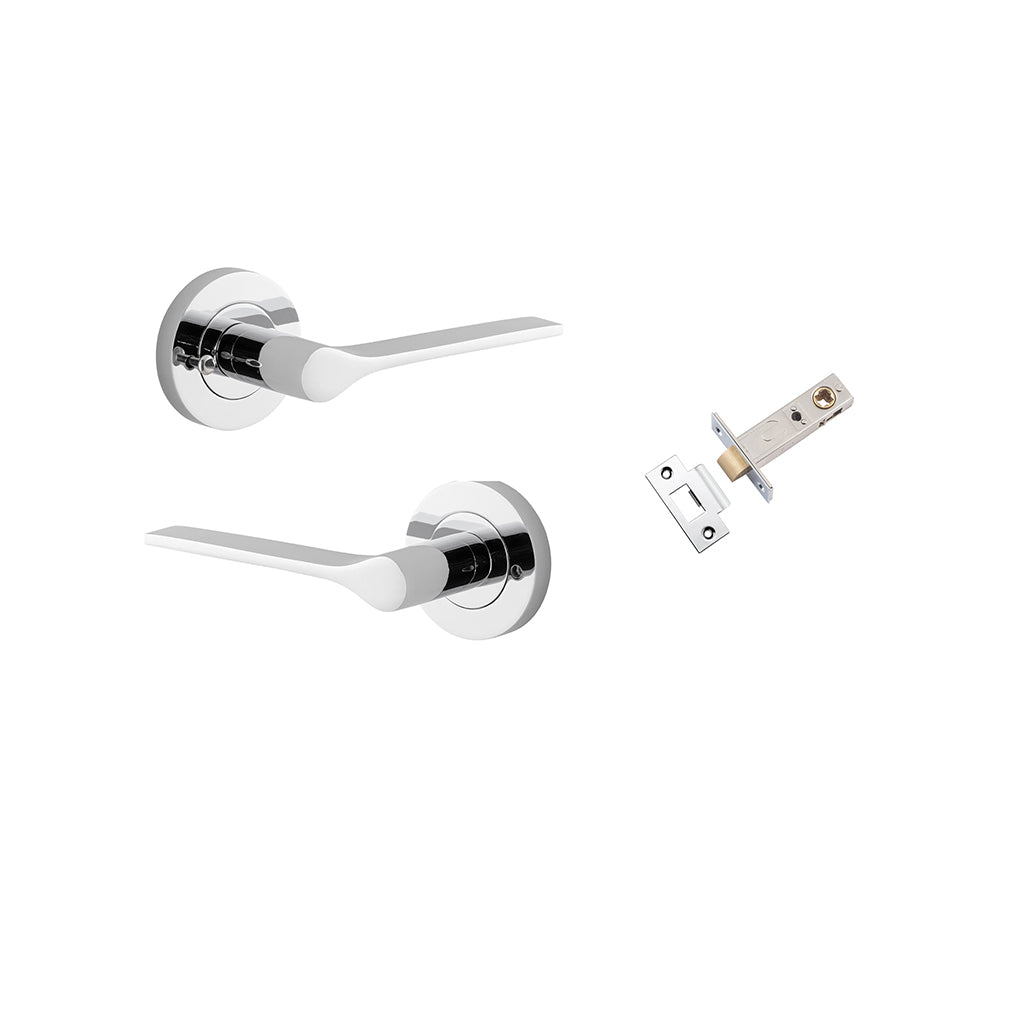 Como Lever - Round Rose Polished Chrome / Privacy / Inbuilt Privacy Kit