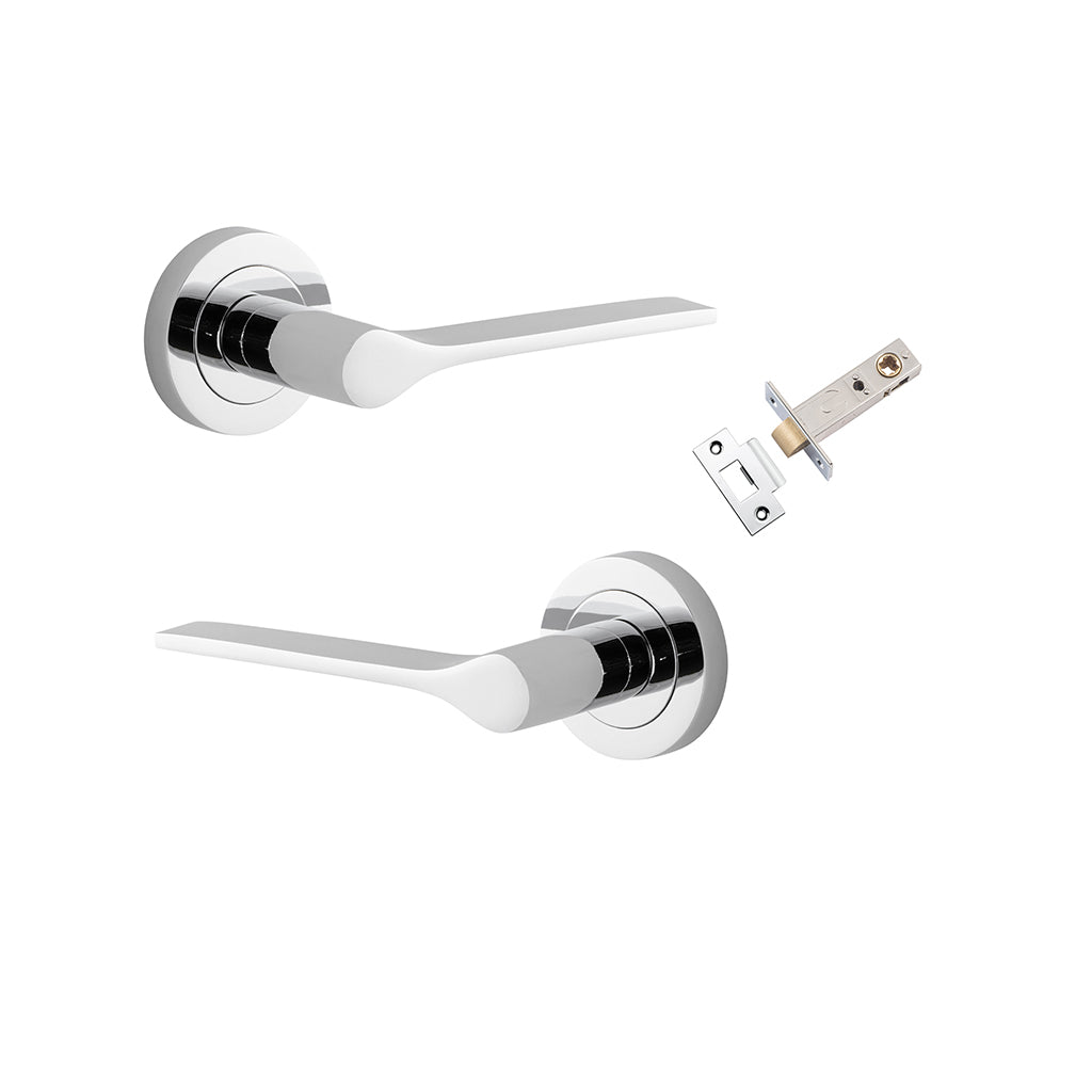 Como Lever - Round Rose Polished Chrome / Passage / Passage Kit