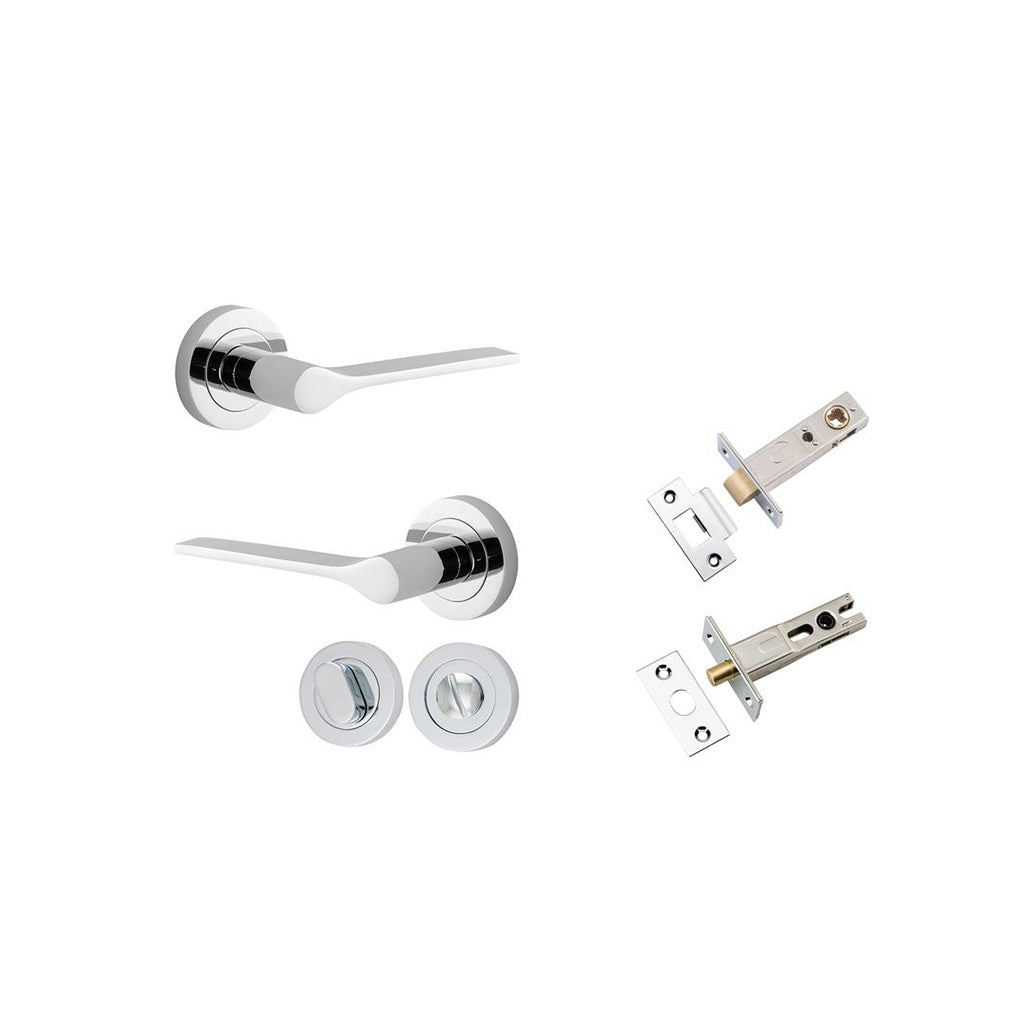 Como Lever - Round Rose Polished Chrome / Privacy / Separate Privacy Kit