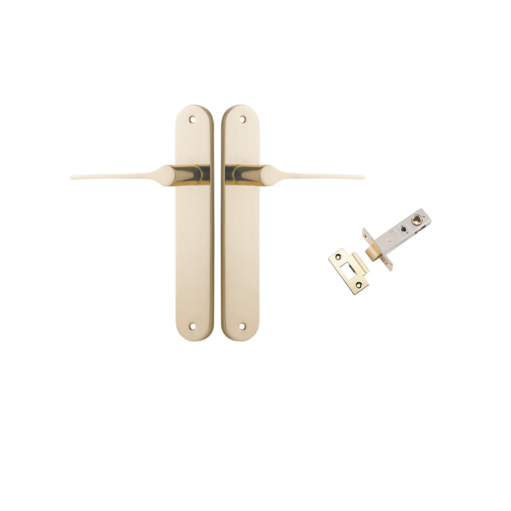 Como Lever - Oval Backplate Polished Brass / Passage / Passage Kit