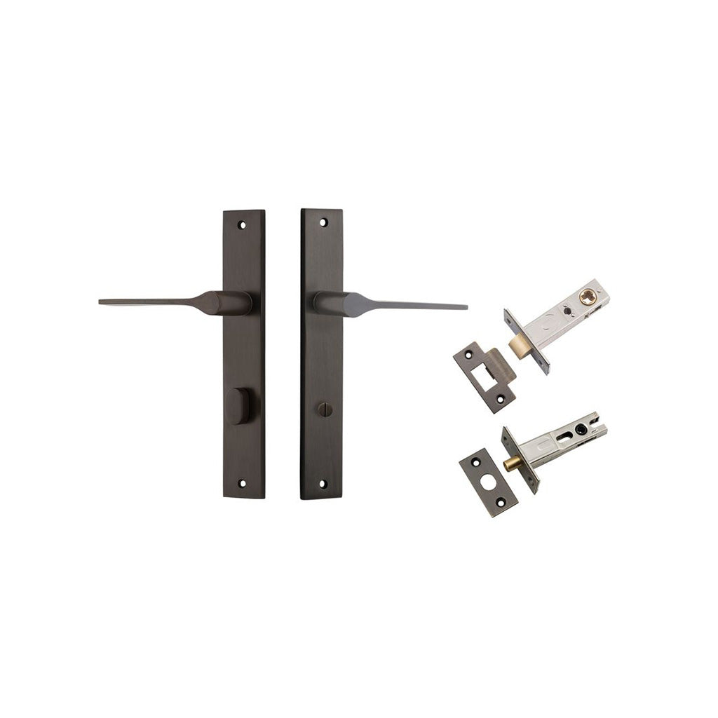 Como Lever - Rectangular Backplate Signature Brass / Privacy / Separate Privacy Kit
