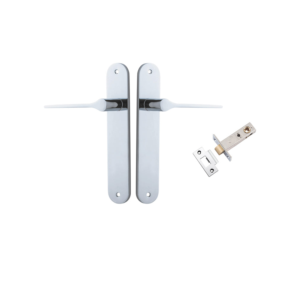 Como Lever - Oval Backplate Polished Chrome / Passage / Passage Kit