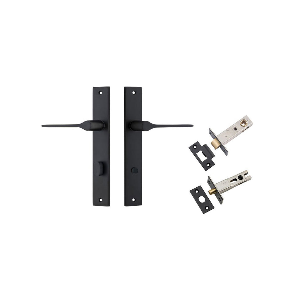 Como Lever - Rectangular Backplate Matt Black / Privacy / Separate Privacy Kit
