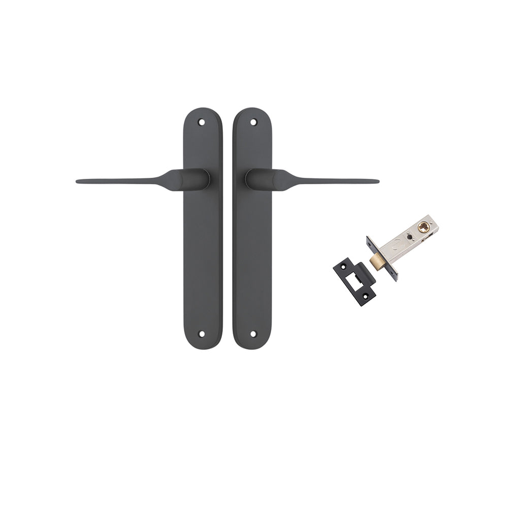 Como Lever - Oval Backplate Matt Black / Passage / Passage Kit