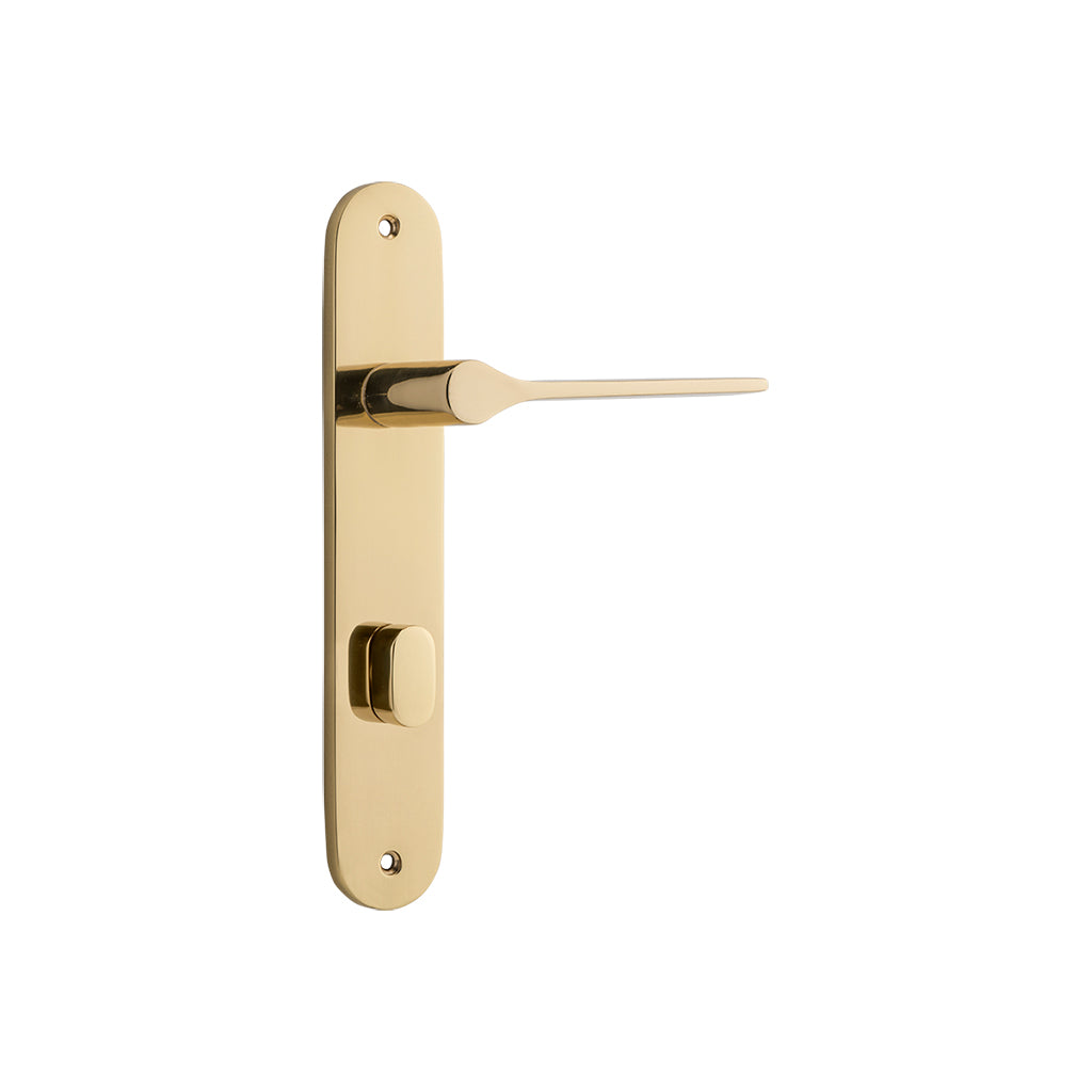 Como Lever - Oval Backplate Polished Brass / Privacy / Lever Set Only