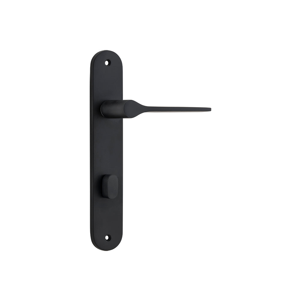 Como Lever - Oval Backplate Matt Black / Privacy / Lever Set Only