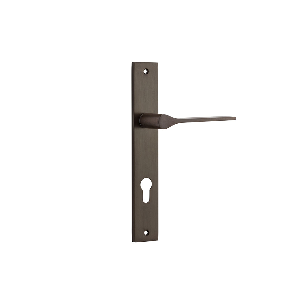 Como Lever - Rectangular Backplate Signature Brass / Entrance / Lever Set Only
