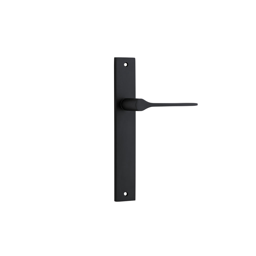 Como Lever - Rectangular Backplate Matt Black / Passage / Lever Set Only