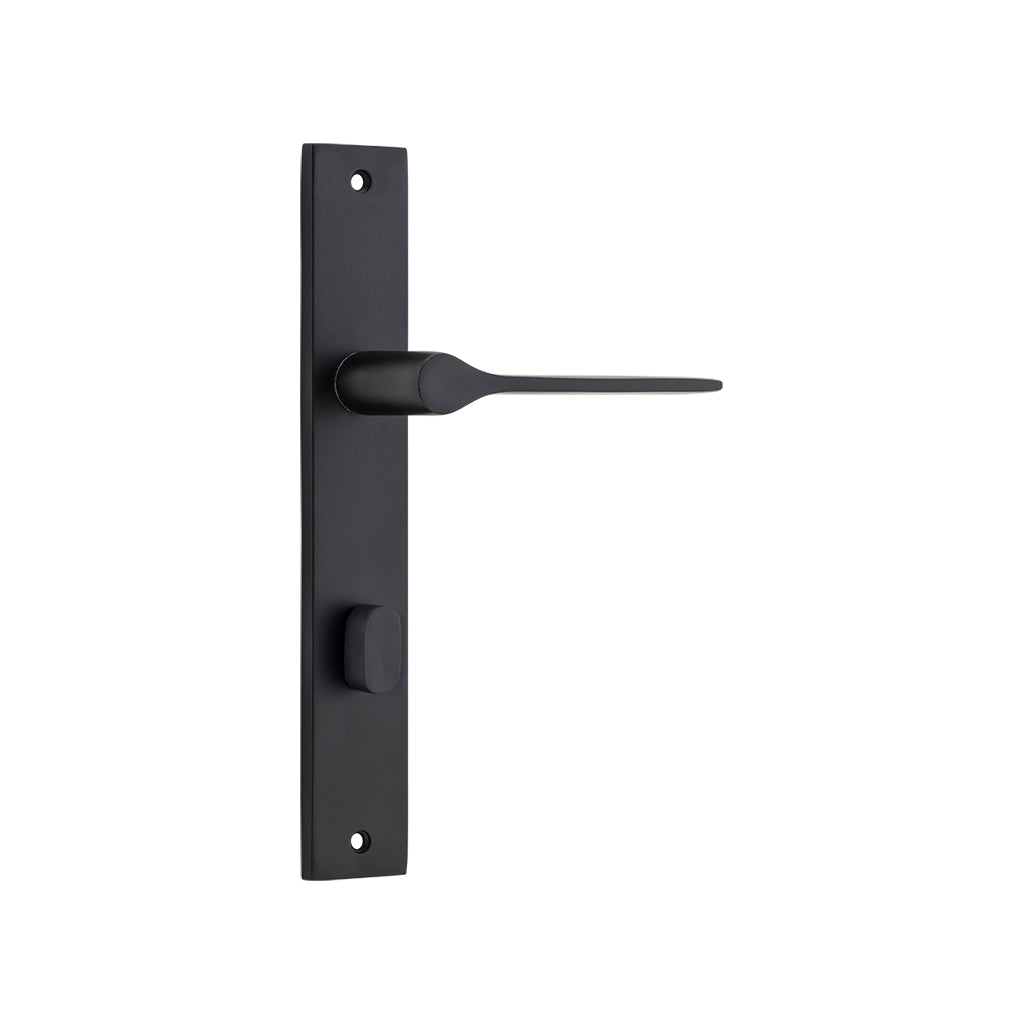 Como Lever - Rectangular Backplate Matt Black / Privacy / Lever Set Only