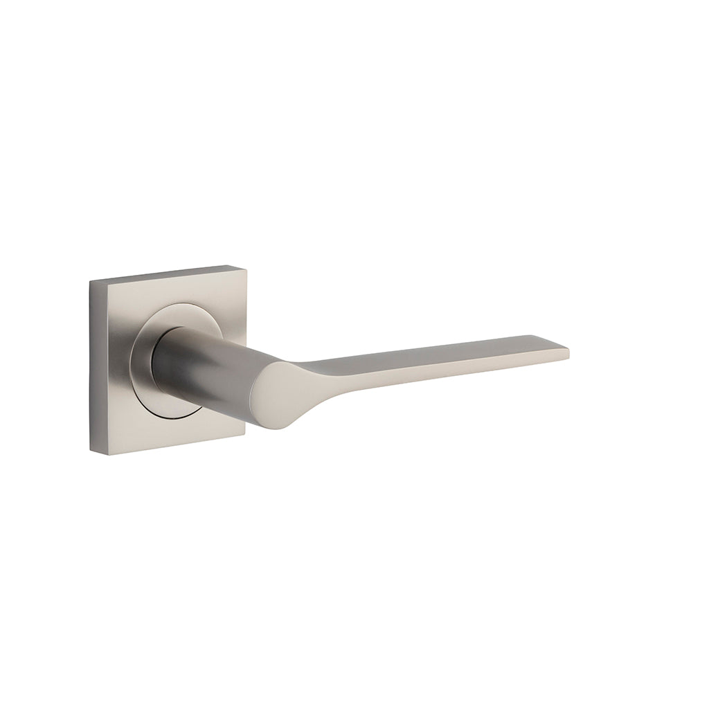 Como Lever - Square Rose Satin Nickel / Passage / Lever Set Only