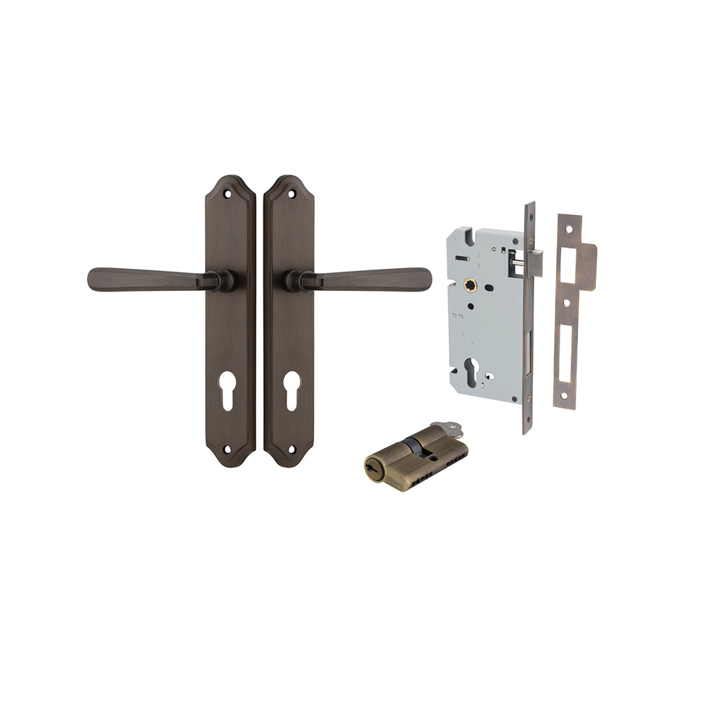 Copenhagen Lever - Shouldered Backplate Signature Brass / Entrance / Entrance Kit Dual Function (Key-Key)