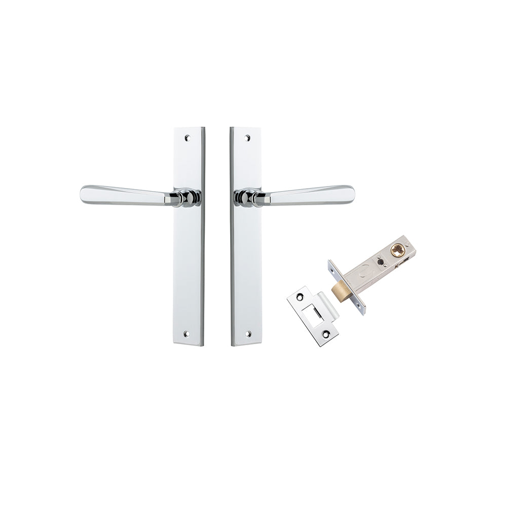 Copenhagen Lever - Rectangular Backplate Polished Chrome / Passage / Passage Kit