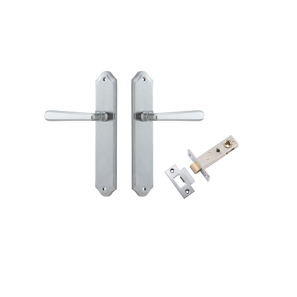 Copenhagen Lever - Shouldered Backplate Brushed Chrome / Passage / Passage Kit