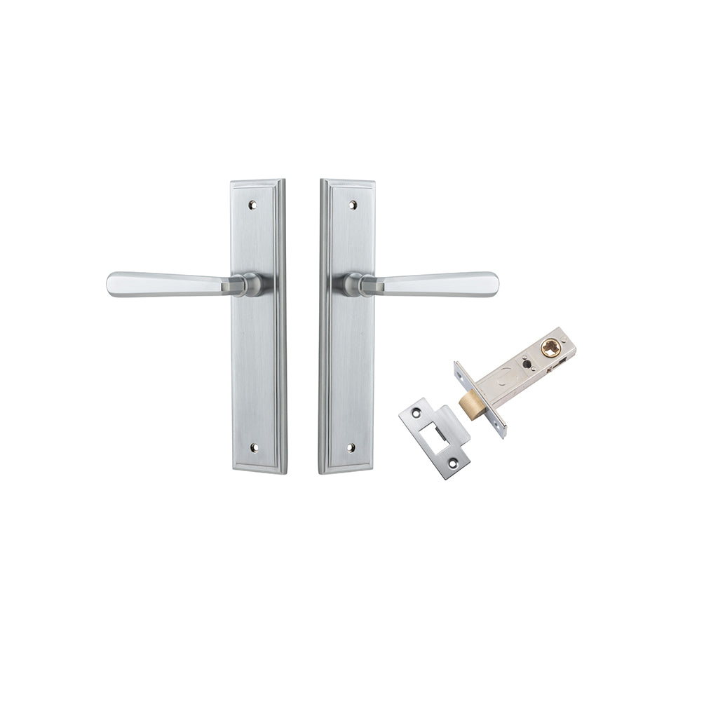 Copenhagen Lever - Stepped Backplate Brushed Chrome / Passage / Passage Kit