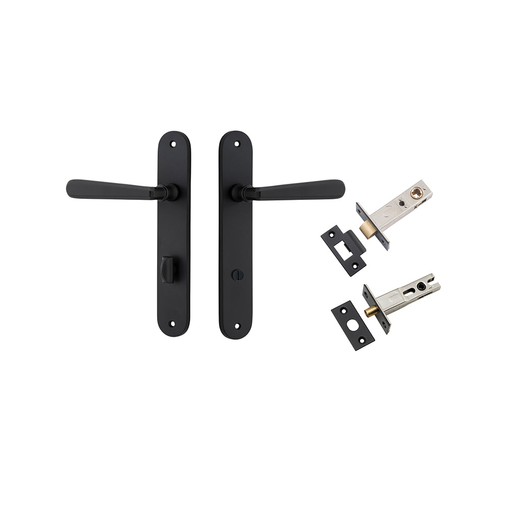 Copenhagen Lever - Oval Backplate Matt Black / Privacy / Separate Privacy Kit