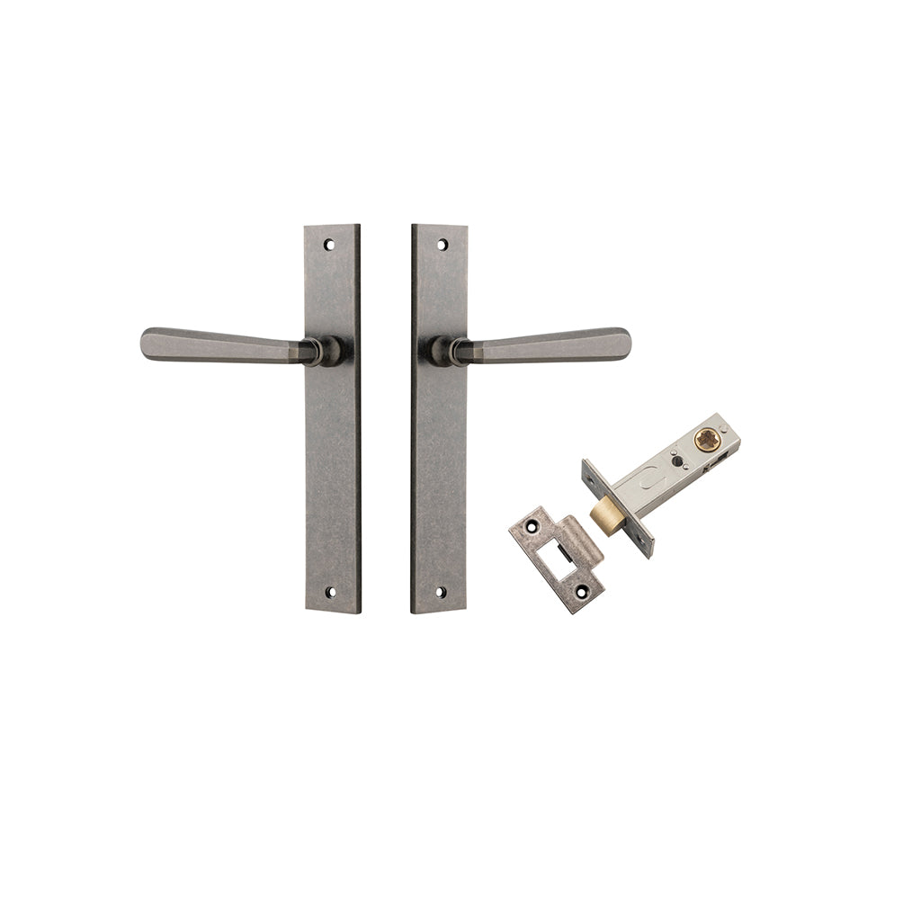Copenhagen Lever - Rectangular Backplate Distressed Nickel / Passage / Passage Kit