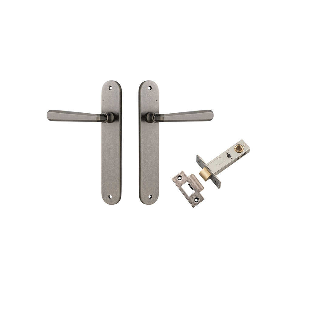 Copenhagen Lever - Oval Backplate Distressed Nickel / Passage / Passage Kit