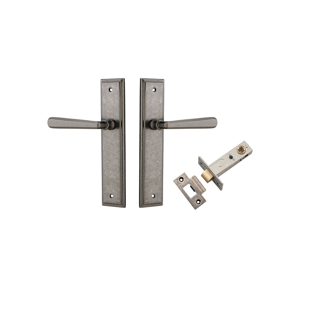 Copenhagen Lever - Stepped Backplate Distressed Nickel / Passage / Passage Kit
