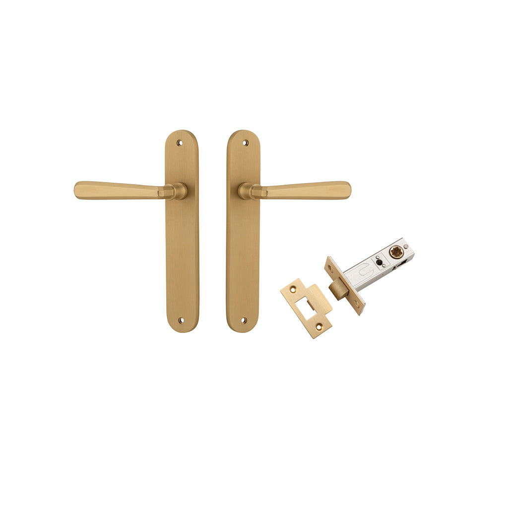 Copenhagen Lever - Oval Backplate Brushed Brass / Passage / Passage Kit