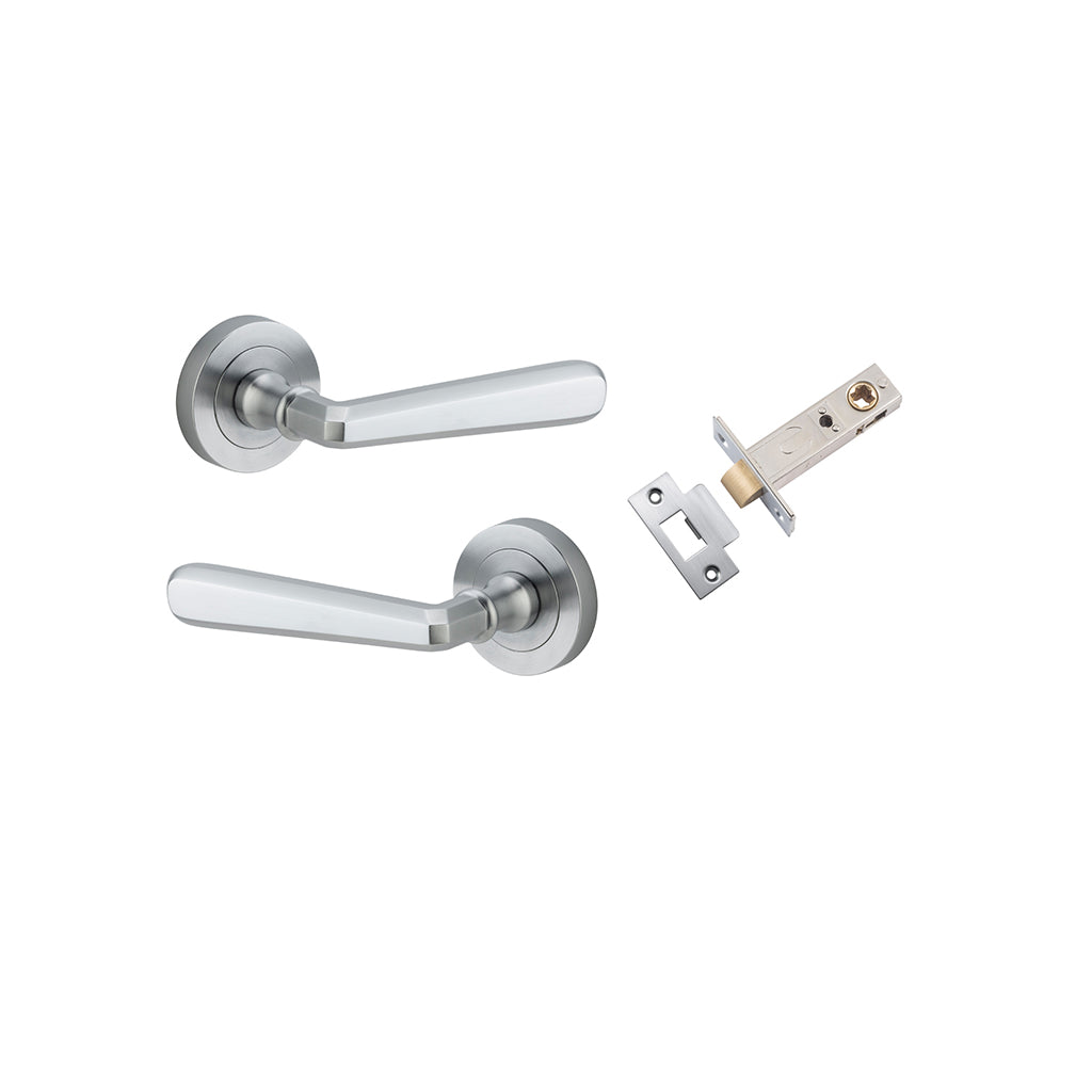 Copenhagen Lever - Round Rose Brushed Chrome / Passage / Passage Kit