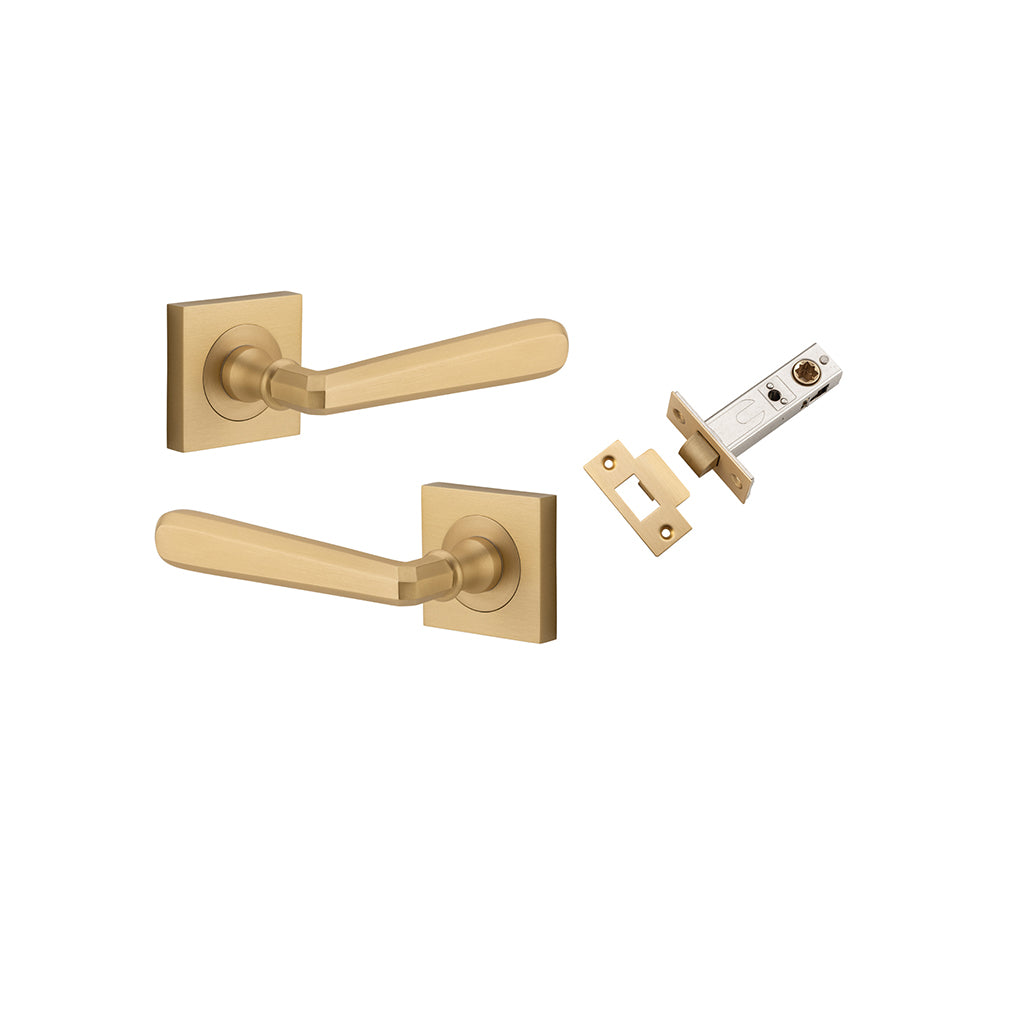 Copenhagen Lever - Square Rose Brushed Brass / Passage / Passage Kit