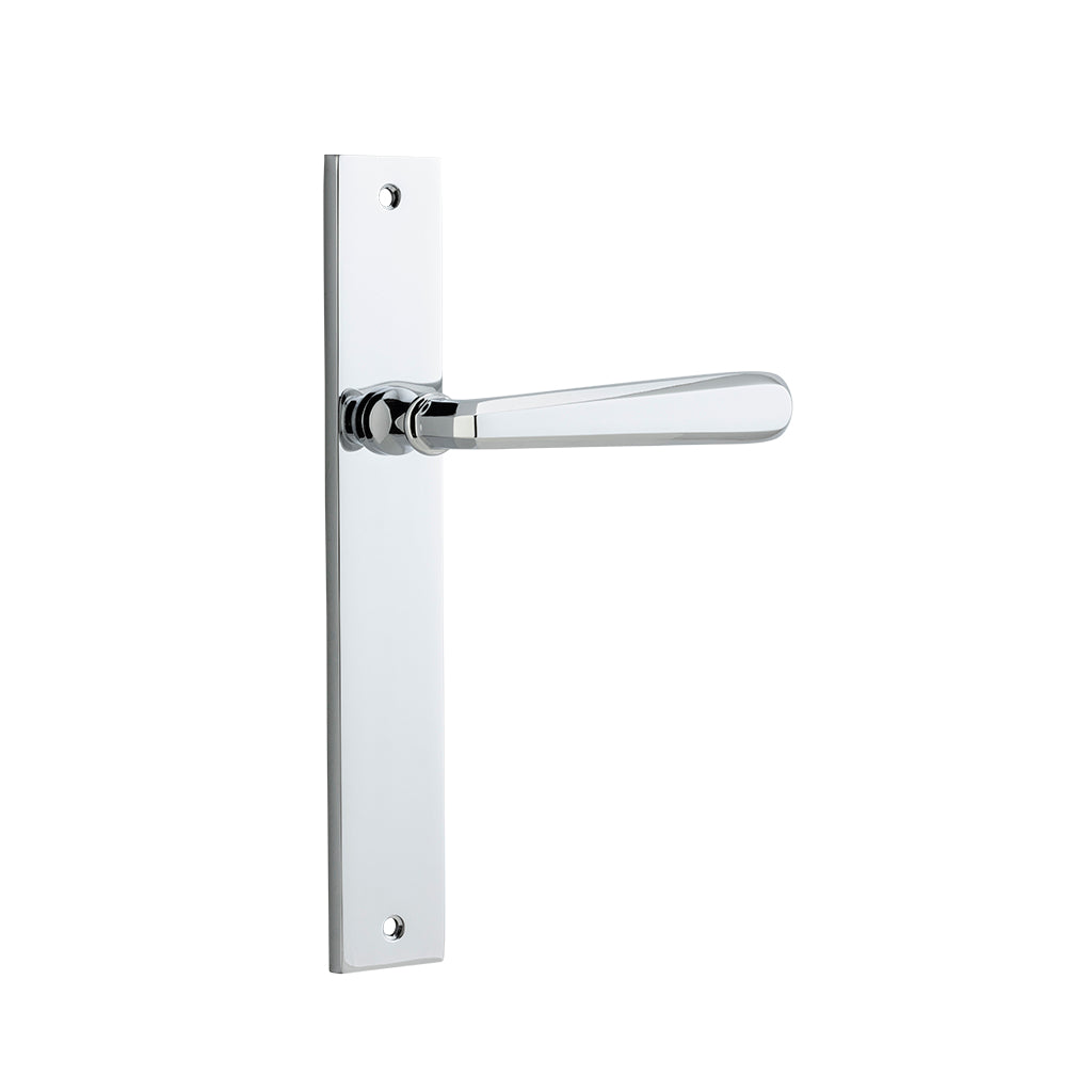 Copenhagen Lever - Rectangular Backplate Polished Chrome / Passage / Lever Set Only