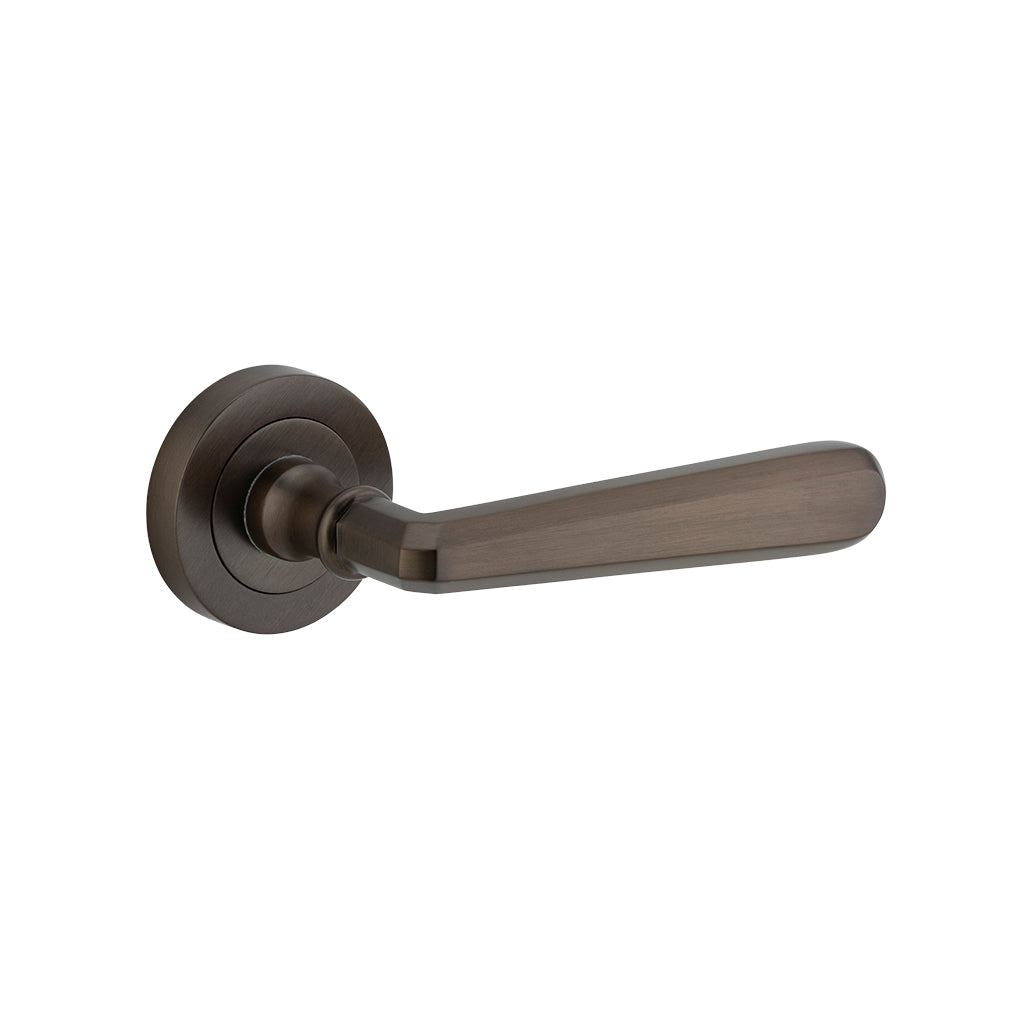 Copenhagen Lever - Round Rose Signature Brass / Passage / Lever Set Only