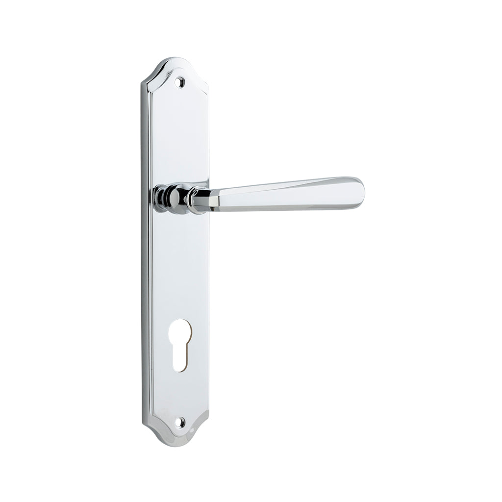 Copenhagen Lever - Shouldered Backplate Polished Chrome / Entrance / Lever Set Only
