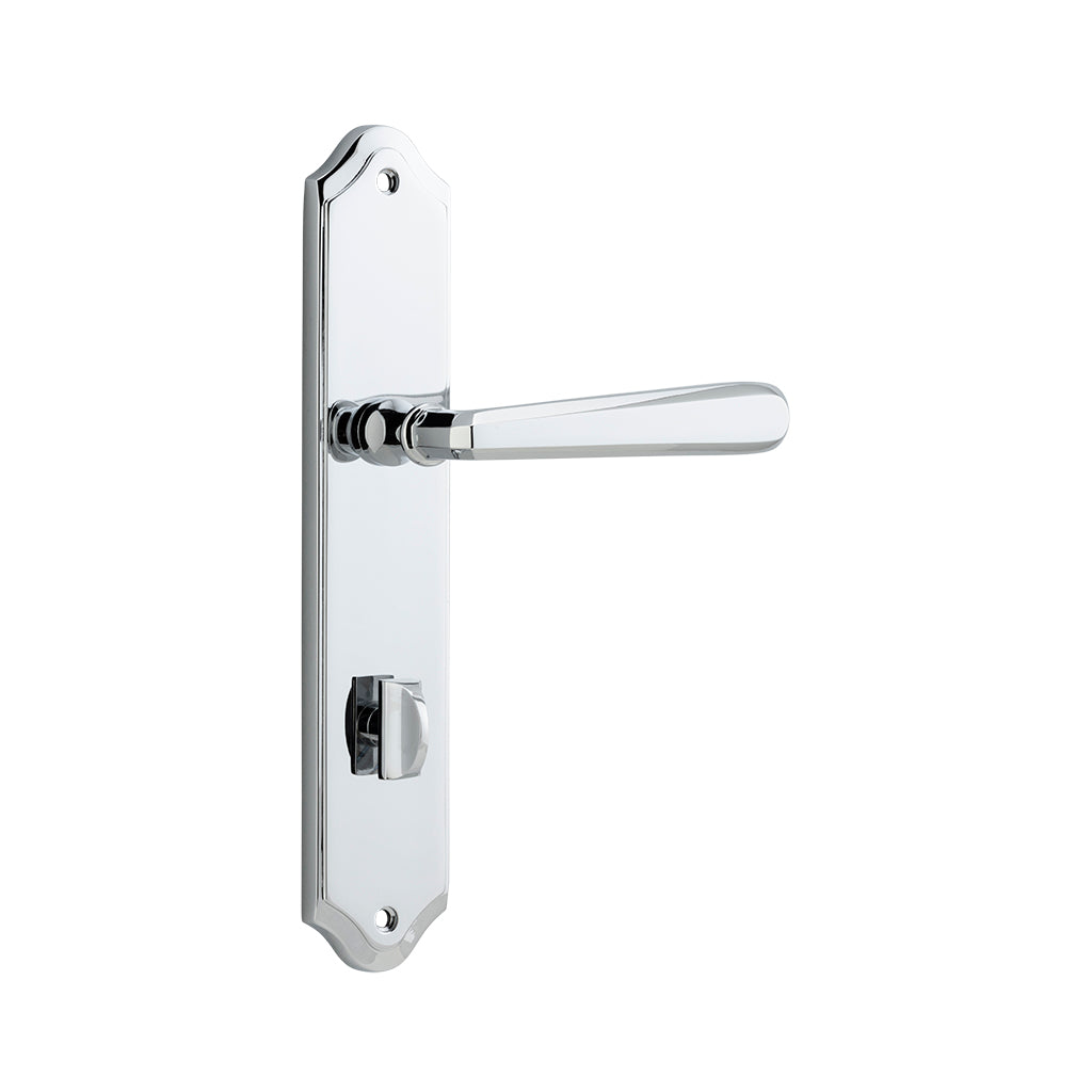 Copenhagen Lever - Shouldered Backplate Polished Chrome / Privacy / Lever Set Only