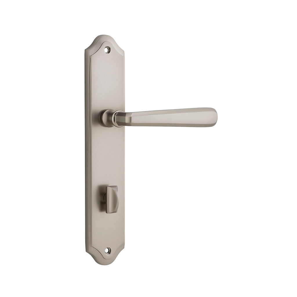 Copenhagen Lever - Shouldered Backplate Satin Nickel / Privacy / Lever Set Only