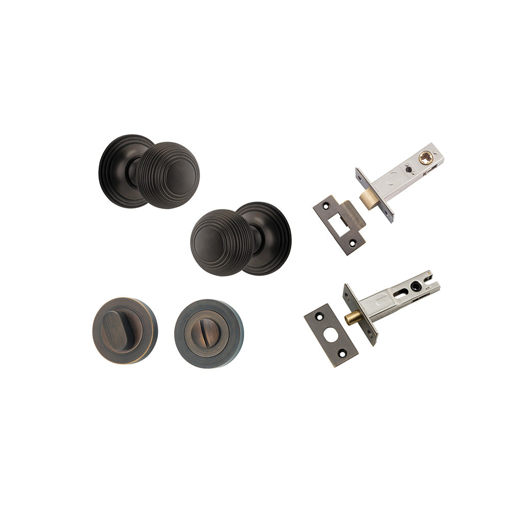 Guildford Knob - Round Rose Signature Brass / Privacy / Separate Privacy Kit