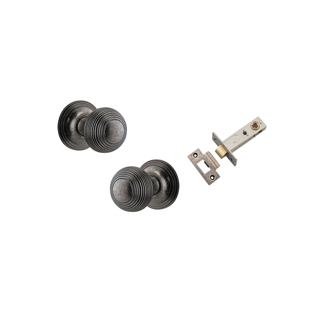 Guildford Knob - Round Rose Distressed Nickel / Passage / Passage Kit