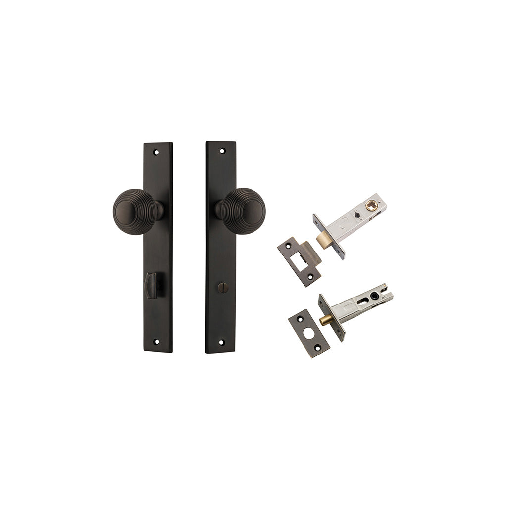 Guildford Knob - Rectangular Backplate Signature Brass / Privacy / Separate Privacy Kit