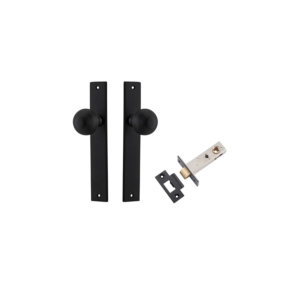 Guildford Knob - Rectangular Backplate Matt Black / Passage / Passage Kit