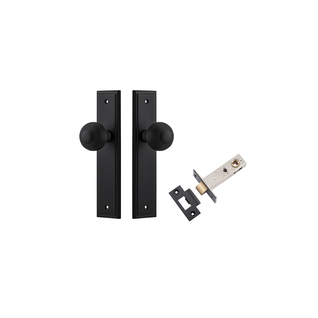 Guildford Knob - Stepped Backplate Matt Black / Passage / Passage Kit