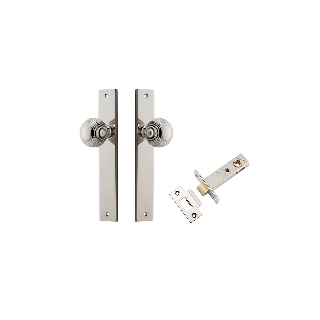 Guildford Knob - Rectangular Backplate Polished Nickel / Passage / Passage Kit