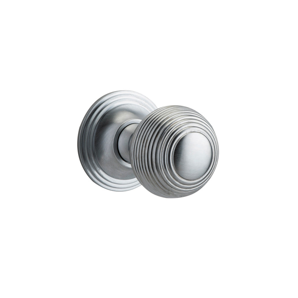 Guildford Knob - Round Rose Brushed Chrome / Passage / Lever Set Only