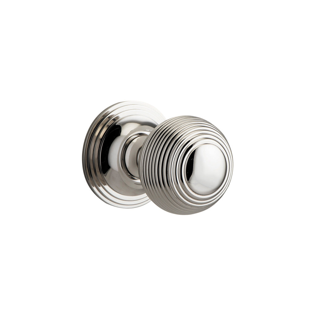 Guildford Knob - Round Rose Polished Nickel / Passage / Lever Set Only