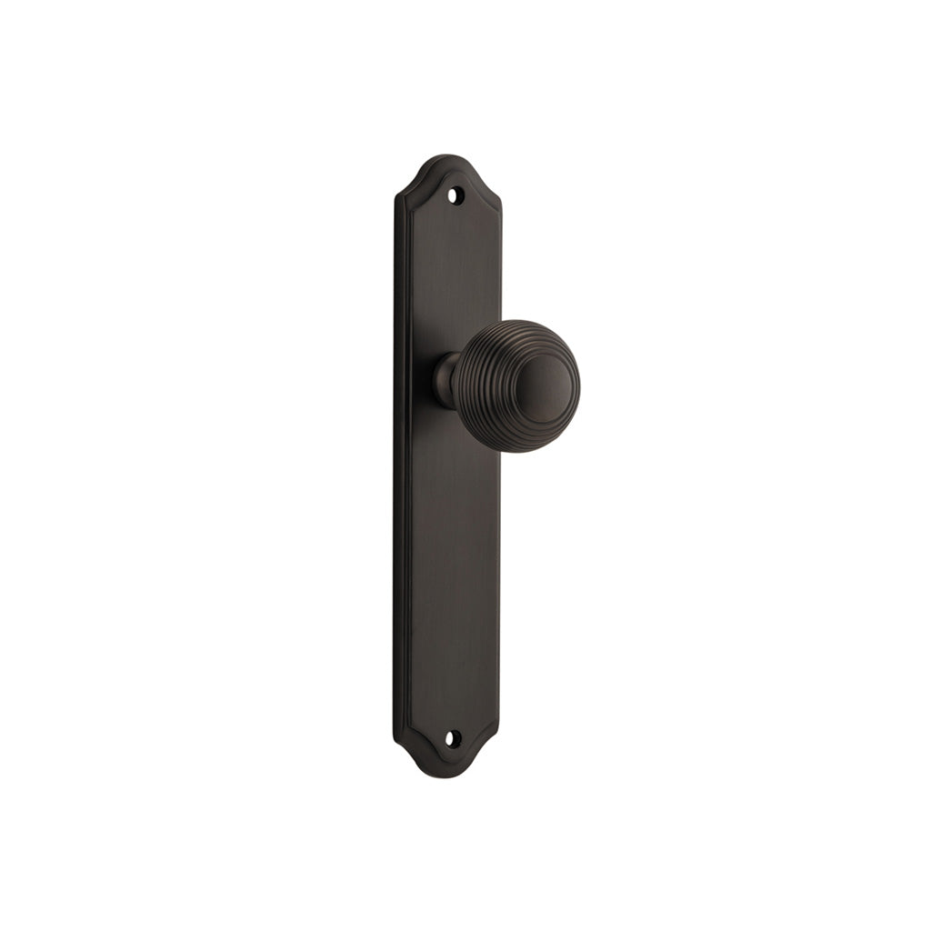 Guildford Knob - Shouldered Backplate Signature Brass / Passage / Lever Set Only
