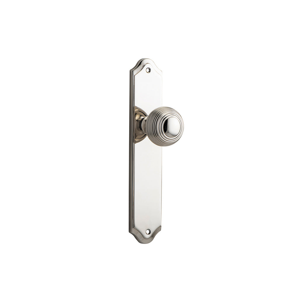 Guildford Knob - Shouldered Backplate Polished Nickel / Passage / Lever Set Only