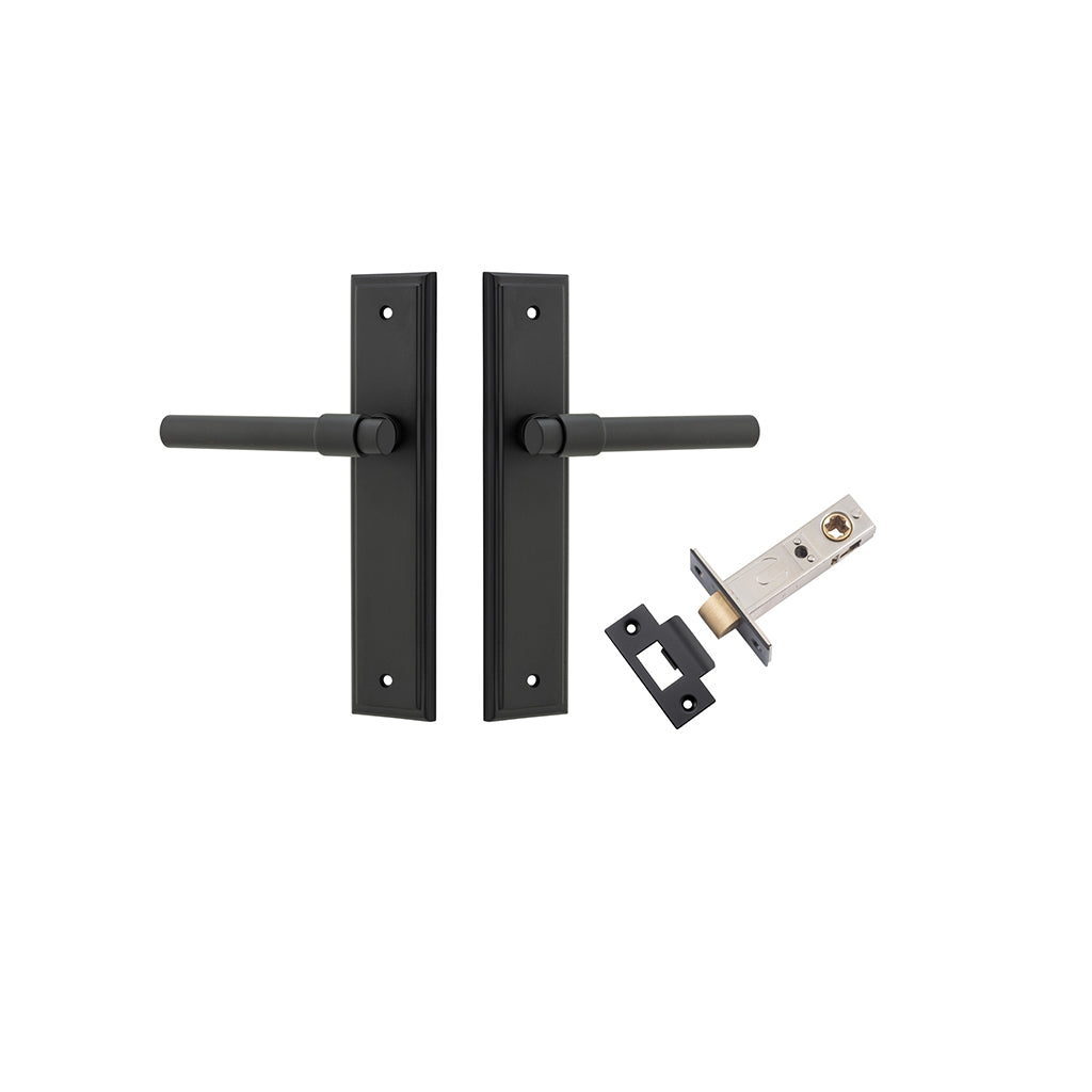 Helsinki Lever - Stepped Backplate Matt Black / Passage / Passage Kit