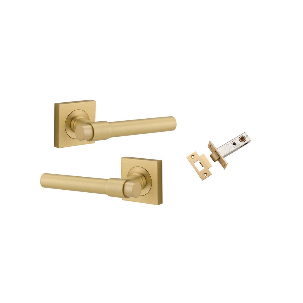 Helsinki Lever - Square Rose Brushed Gold PVD / Passage / Passage Kit