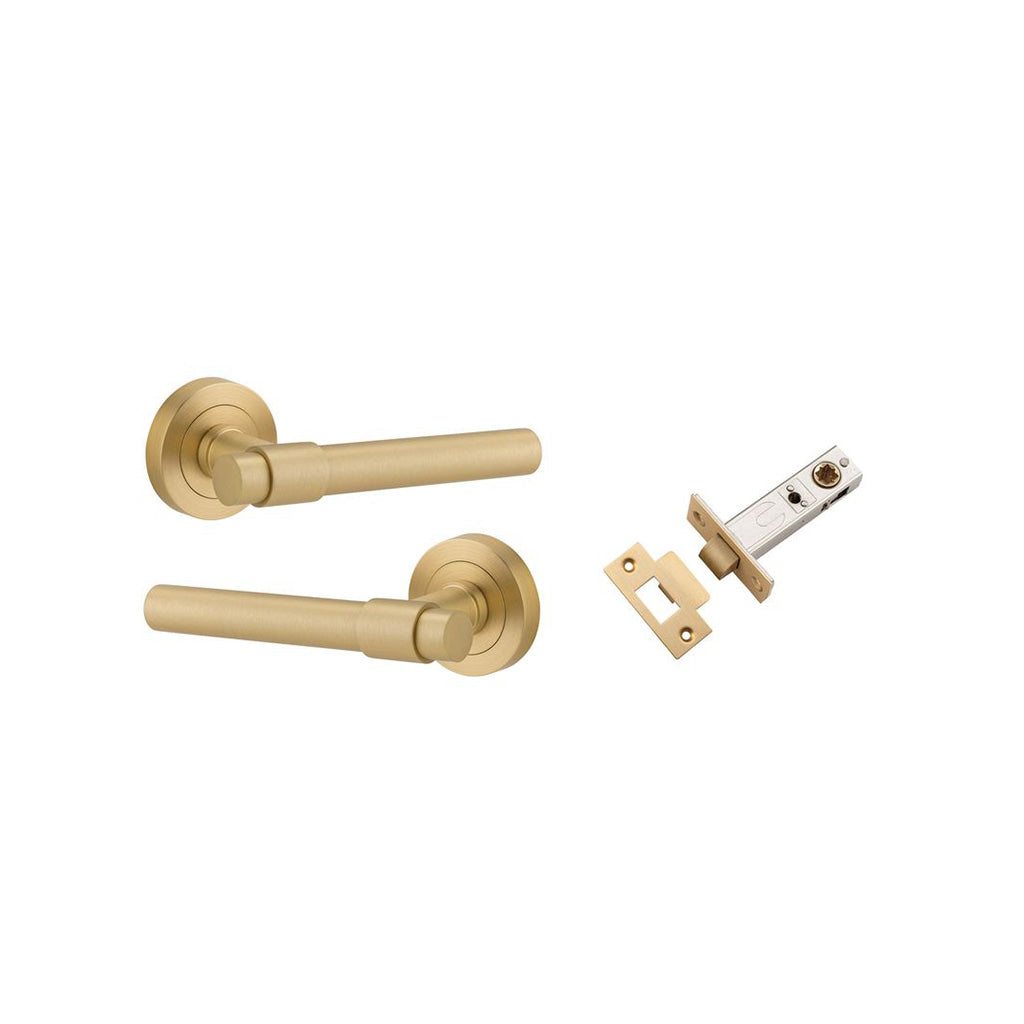 Helsinki Lever - Round Rose Brushed Gold PVD / Passage / Passage Kit
