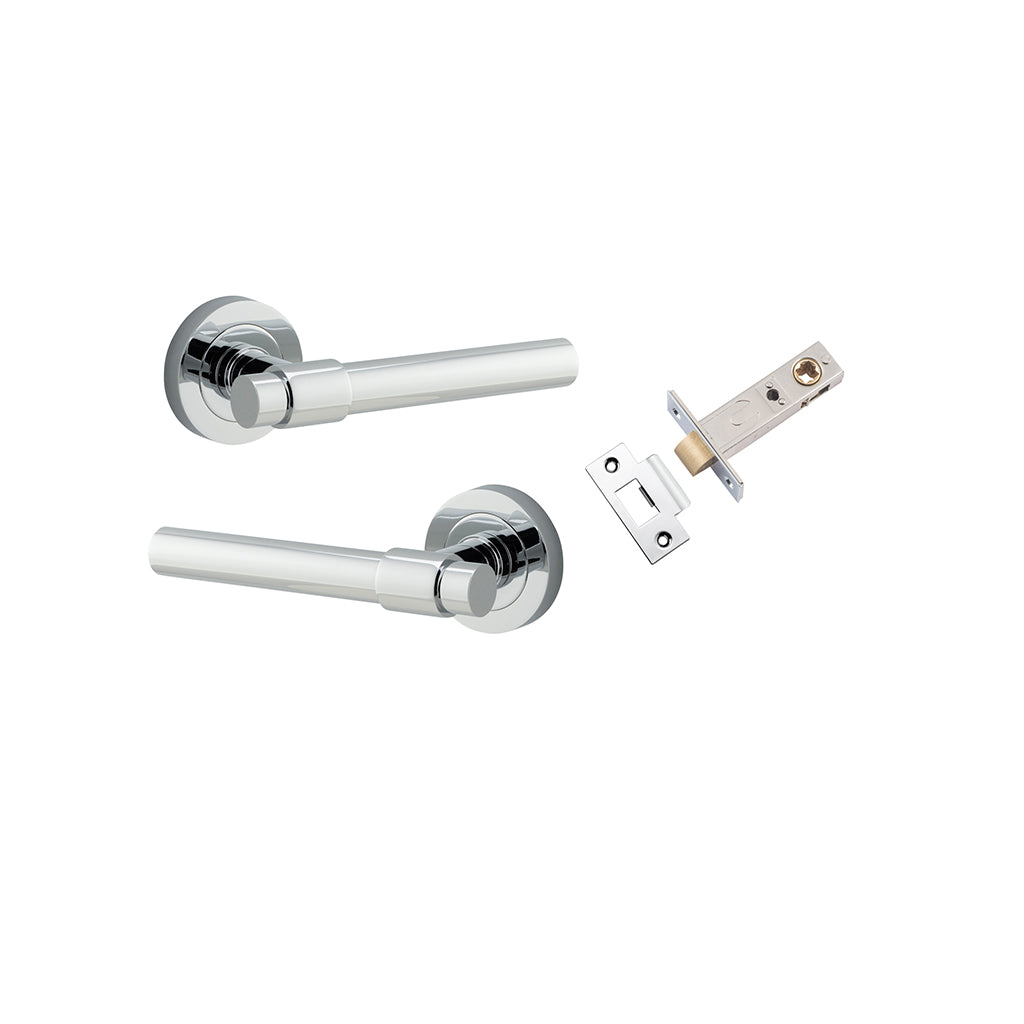 Helsinki Lever - Round Rose Polished Chrome / Passage / Passage Kit